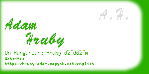 adam hruby business card